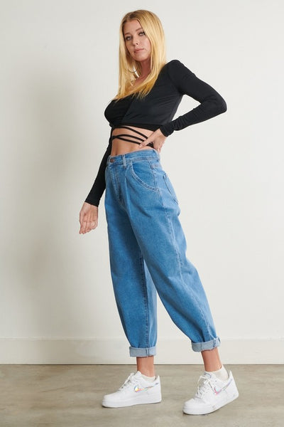 Down The Block Slouch Mom Jeans