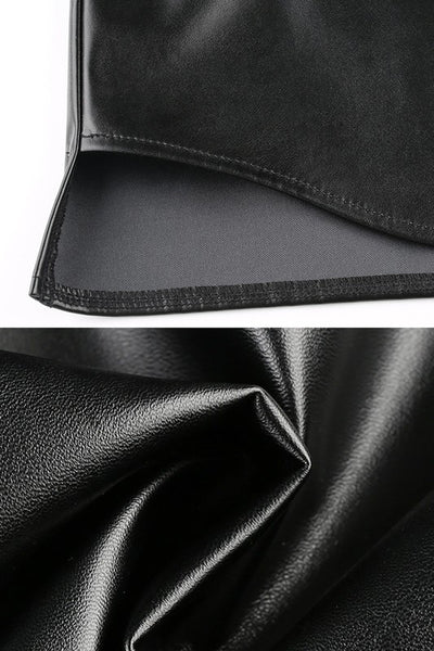 Raven Vegan Leather Shacket