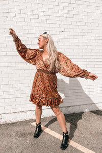 Let's Brunch Printed Satin Mini Dress Let's Brunch Printed Satin Mini Dress