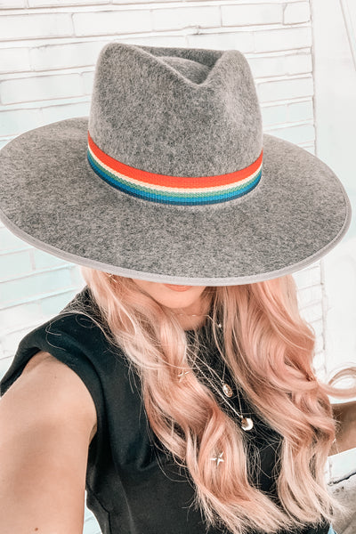 Bobbie Stiff Brim Rainbow Hat