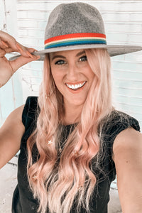 Bobbie Stiff Brim Rainbow Hat