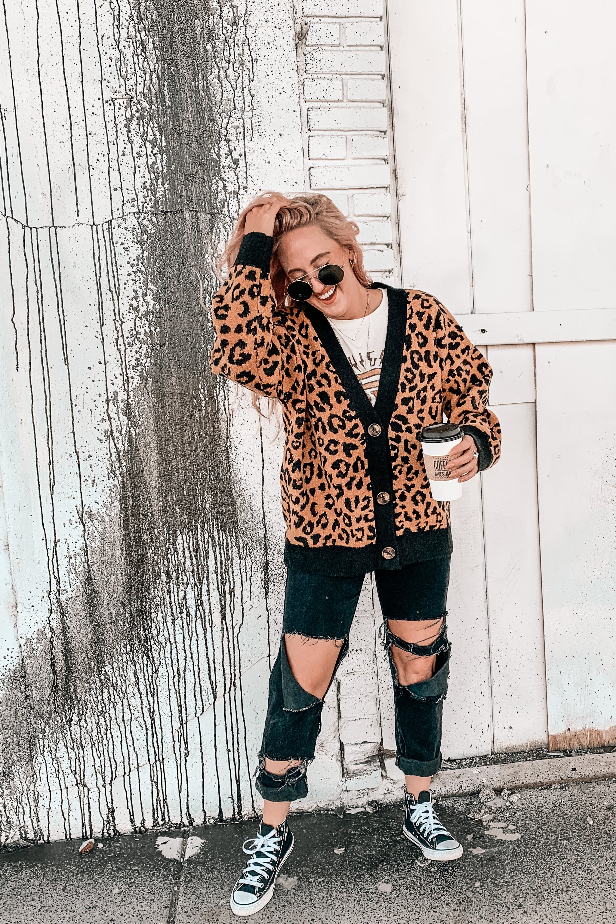 Cabin Fever Oversized Leopard Cardigan – Denim & Street