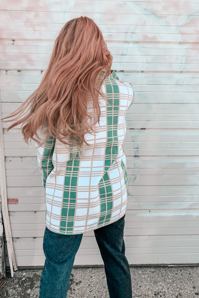 All Aligned Slouchy Check Shacket