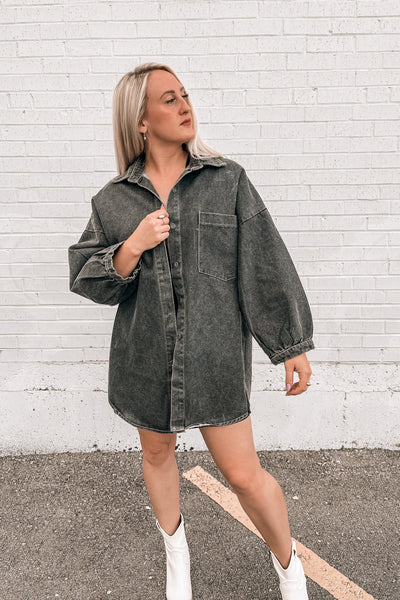 Three Outfits, One Dress | Chambray shirt outfits, Shirt over dress, Shirt  dress outfit